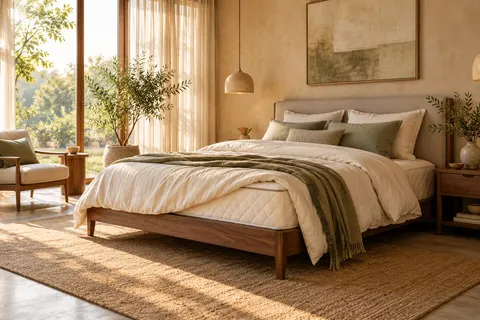 Illustrative bedroom inspiration for mattress enquiries