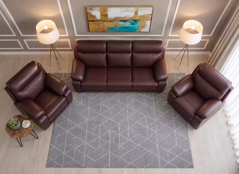 Premium 3+1+1 Sofa Set — top view